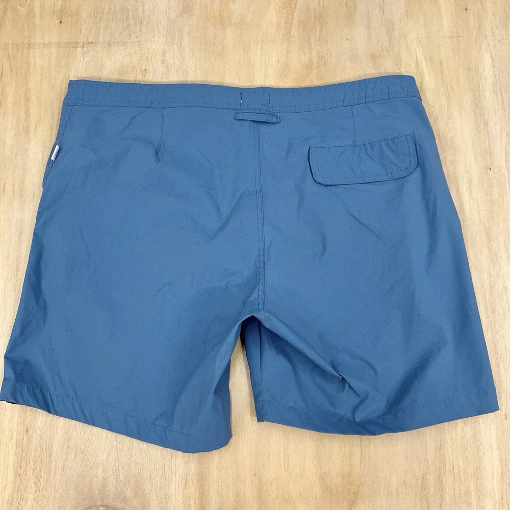 Onia The Calder Swim‎ Trunks Lined Shorts Mens 36x7 Blue Performance Drawstring - Picture 3 of 14